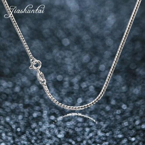 JIASHUNTAI vintage pure Silver 925 jewelry Snake Chain long bone necklace pendants choker necklace 925-sterling-silver