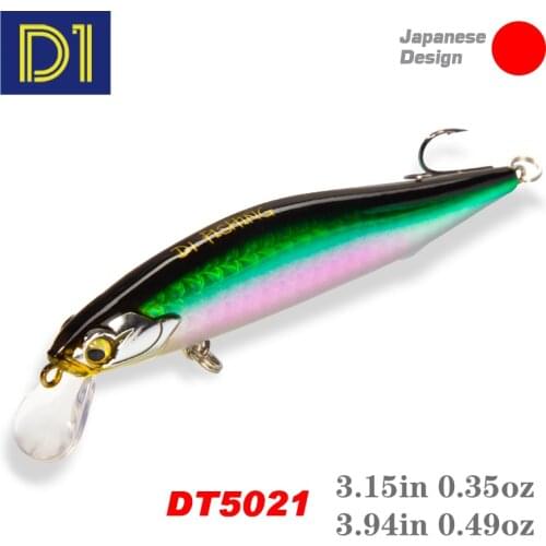 D1 Fishing Lures Minnow 80mm/10g 100mm/14g Artificial Sinking Hard Wobblers bass trout fishing tackle DT5021