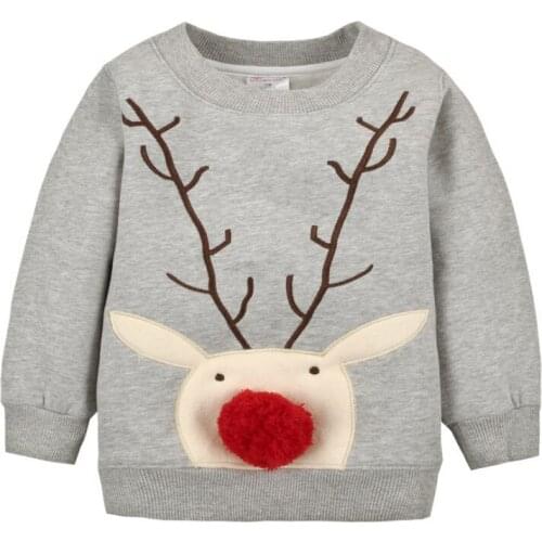 Childrens Sweatshirts 1T to 5T Embroidered Christmas Coat Colorful Cotton Spring Autumn Winter Boys Girls Kids Clothing