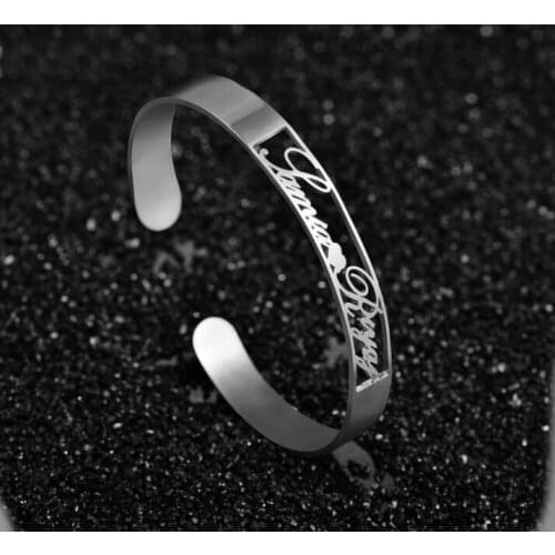 Name Custom Bangle10MM Personalized Name Bangle Custom Name Bangle Unisex for Lover Valentines Day Gift Good Quality