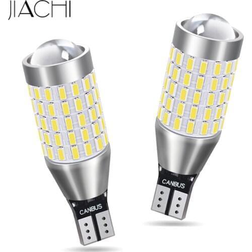 JIACHI 100pcs T15 T16 W16W 921 LED 12/24V For Auto Car Bulb Carry Canbus No OBC Error Backup Reverse Lamp 1000LM White Wholesale