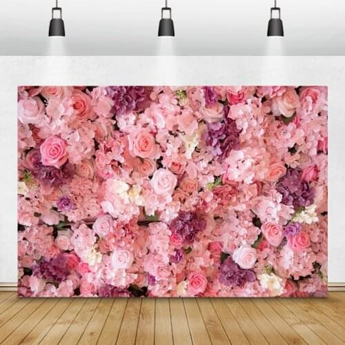 Laeacco Birthday Party Photo Backgrounds Flowers Wall Blossom Baby Shower Newborn Photography Backdrops Wedding Photozone Studio