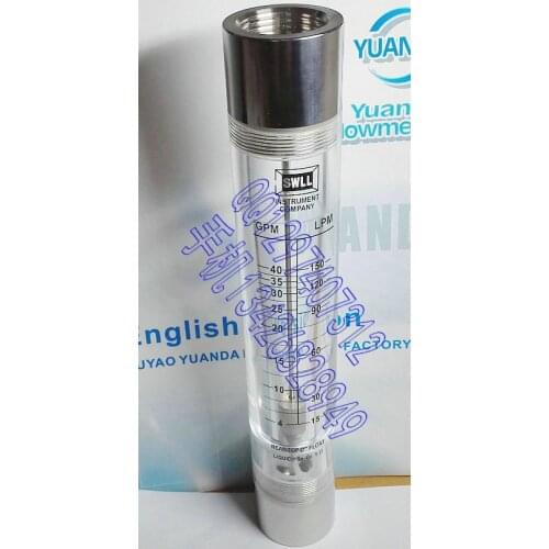 LZM-25G 1 inch internal thread stainless steel joint pipe type water meter 4-40GPM 15-150LPM