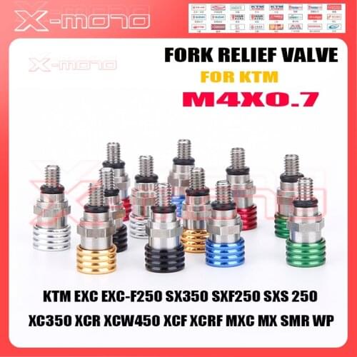 M4*0.7mm Fork Air Bleeder Relief Valve Motorcycle Motocross For Dirt Bike KTM KTM SX SXF EXC SMR SMCR All Modle Bike