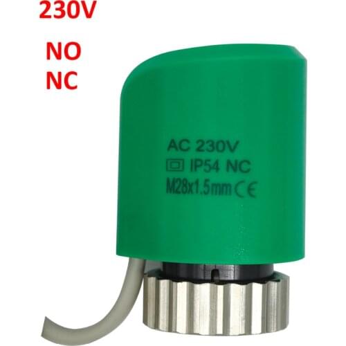 230v NO NC M28X1.5 normally open closed electric thermal actuator for manifold underfloor heating thermostat adiator valve