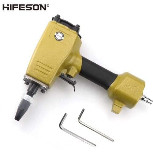 HIFESON Pneumatic Punch Gun Air Tool 3.0-6.5mm Hole Punching Tool Metal Iron Plate Pierce Machine