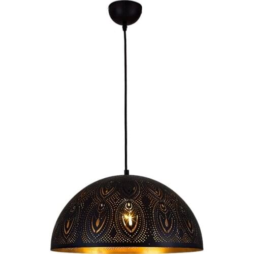 Southeast Asian water drops hollow carve pendant lights restaurant bar American retro living room kitchen iron pendant lamps