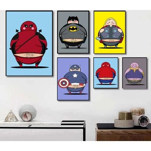 Marvel Cartoon Canvas Painting Superhero Iron Man Posters and Prints Wall Art Pictures for Kids Living Home Room Decor Cuadros
