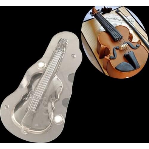 Silicone or Hard plastic New guitar violin shape tools cake mold 3D chocolate mold DIY mold Fondant cake mould for musical