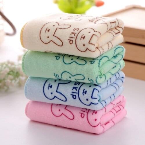 [simfamily] 4pc/set Baby Towel superfine fiber Kid Bath Towels Washcloth Towel Children Kitchen Bathroom Wipe Wash Cloth Towel