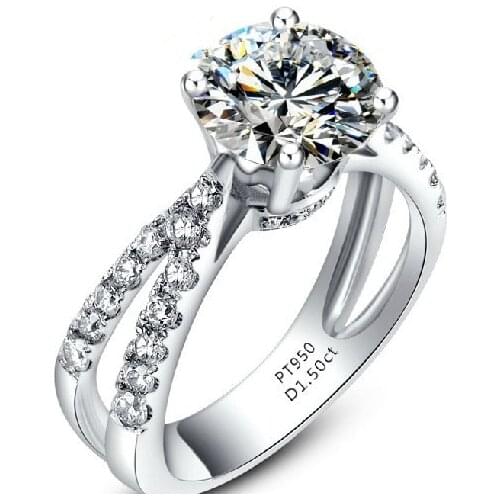 1.5 Ct Solid 14K Gold Brilliant Style Graceful Simulate Diamond Women Wedding Ring Free Gold Maintenance Service All Ring Life