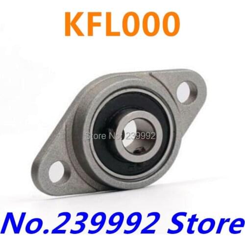 1 pcs 10 mm diameter zinc alloy bearing housings KFL000 flange bearing housings with pillow block