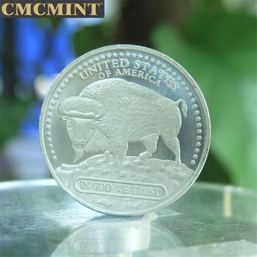 1 Oz Tin Indian Buffalo Round