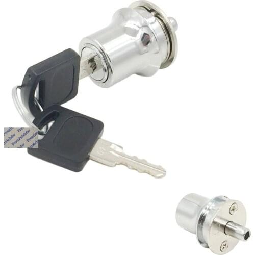 2Pcs/Lot Zinc Push Turn Cabinet Sliding Glass Door Lock Latch With 2 Alike/Differed Keys Wine Displaying Showcase