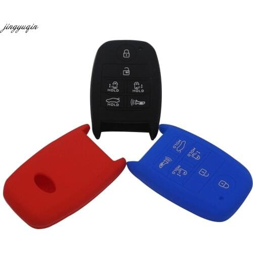 Jingyuqin 30pcs/lot Silicone 6 Button Cover fob Case for KIA Grand Carnival Sorento Sedona