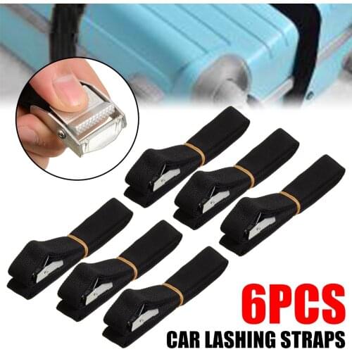 1 Kit 6Pcs 2.5m x 2.5cm Eco-friendly Tensioning Belts For Cargo And Others Lashing Straps Buckle DIY Interior Accessories