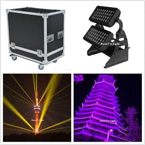 6pcs+Flycase) 72x15w outdoor dmx city color led rgbwa wall washer light 5in1 led city color lightings