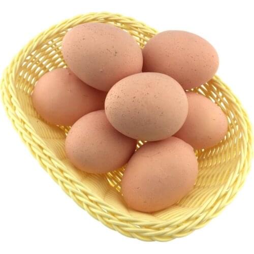 Gresorth 8pcs Artificial Lifelike Red Chicken Eggs Decoration Fake Food Toy Home Party Kitchen Table Show