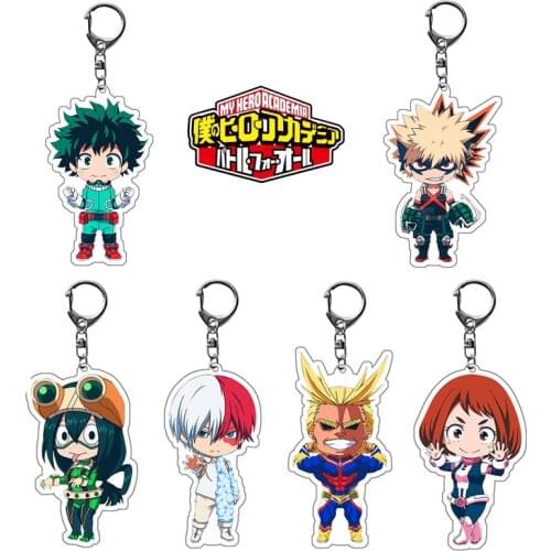Anime My Hero Academia Keychain Boku No Hero Academia Bakugou Dabi Todoroki Shouto Cute Acrylic Key Ring Pendant Jewelry Gift