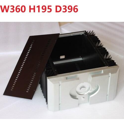 BRZHiFi Three quarter size PASS 40W All Aluminum Chassis Class A 40W Amplifier Housing W360 H195 D396 Meter Heat Sink DIY Case