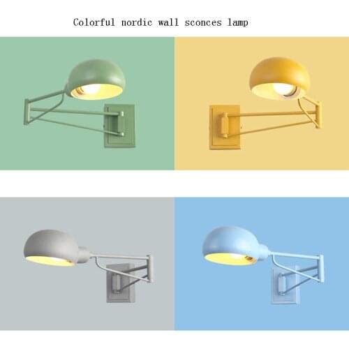 Artpad Modern Metal Creative Bedroom Bedside Light On The Wall Scalable Long Arm Work Read and Writing Wall Lamp