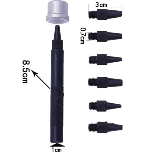 Automatic Belts Punch Replaceable Mute Rotary Punching Punchers Leather Punch Watch Craft Tool Hole Punch Screw Drill Tip Die