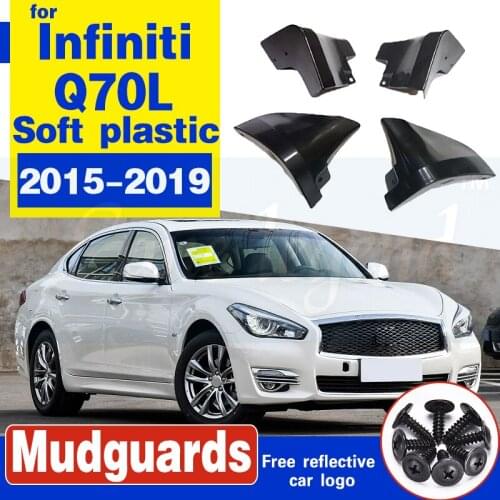 Car Mudflap for Infiniti Q70 Q70L 2015~2019 Fender Mud Guard Flap Splash Flaps Mudguards Accessories Splash Guards Soft plastic