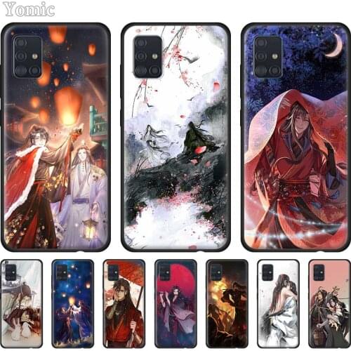 Black Cover for Samsung Galaxy A51 A50 A71 A70 A10 A20 E A30 S A31 A40 A41 Soft Phone Case Mo Dao Zu Shi TPU Coque