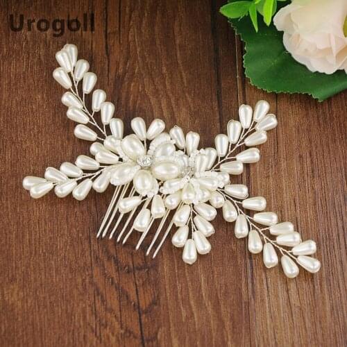 Hot Sale Bridal Wedding Headdress Accessories Rhinestone Teardrop Flower Tiara Headband Bridesmaid Crystal Hair Jewelry