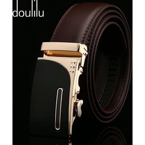 Famous Male Designer Waist Belt Automatic Alloy Buckle Business Strap Classic Fashion Luxury Brand Genuine Leather Belts for Men