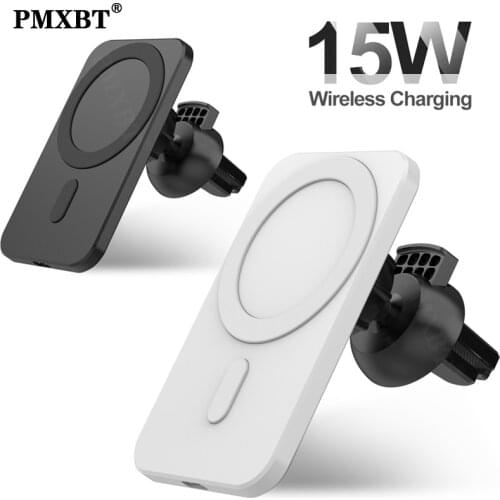 Mag netic Wireless Car Charger Mount Stand for iPhone 12 Pro Max Mini Safe 15W Fast Charging Wireless Charger Car Phone Holder