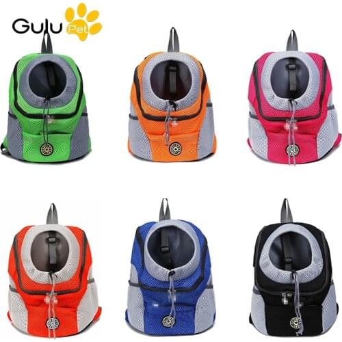 Pet Carriers Carrying for Small Cats Dogs Backpack Transport Bag Outdoor Carrier Portable Mesh Front Bag Double Shoulder