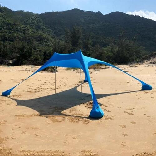 Camping Beach Tent Beach Sunshade Sun Shade Tarp With Sandbag Tents UPF50+ Canopy Shade Membrane For Beach Umbrella Tents
