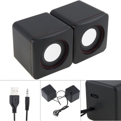 101Z 6W USB 2.0 Mini Portable Speakers Computer Soundbox with 3.5mm Stereo Jack and USB Powered for PC Laptop Smartphone