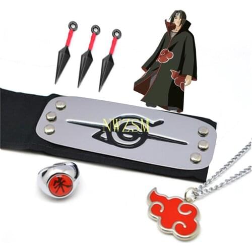 Kakashi Headband Ring Cosplay Prop Kunai Knives Weapons Armor props Chestnut Li Qiuyue madara anime necklace props