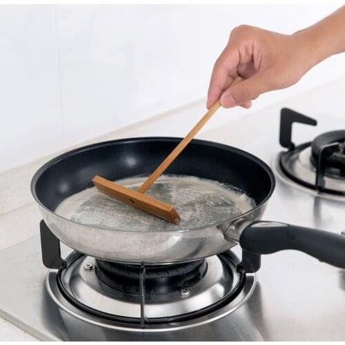 Practial T Shape Crepe Maker Pancake Batter Bamboo Spreader Stick Home DIY Cooking Tools Kitchen Accessories