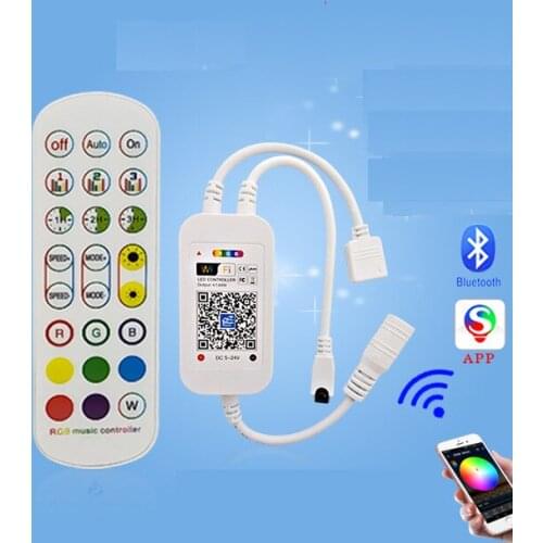 10PCS RGB Wifi Remote Controller 24 Keys WiFi Led Strip Music Voice APP Controller Magic Home 5V 12V 24v Google Assistant Alexa