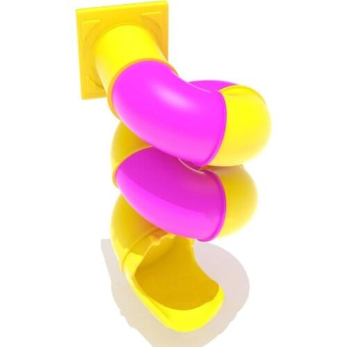 Amusement playground replacement plastic spiral tube slide,play structure kindergarten equipment