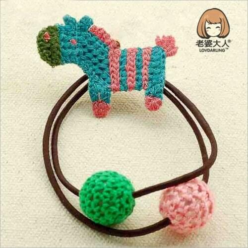 Popular Korean New Childrens Ornaments Spring Ruiduo Hand-Woven Pony Hair Band Headdress Flower Mixed Batch Free Shipping