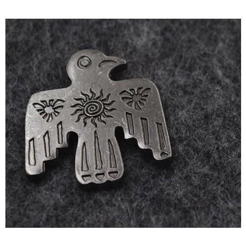 Luxury Motorcycle Club Badge Sun-God Bird Design Biker Brooches For clothes Hat Bag Ancient Totem Metal Collar Pin Brooch