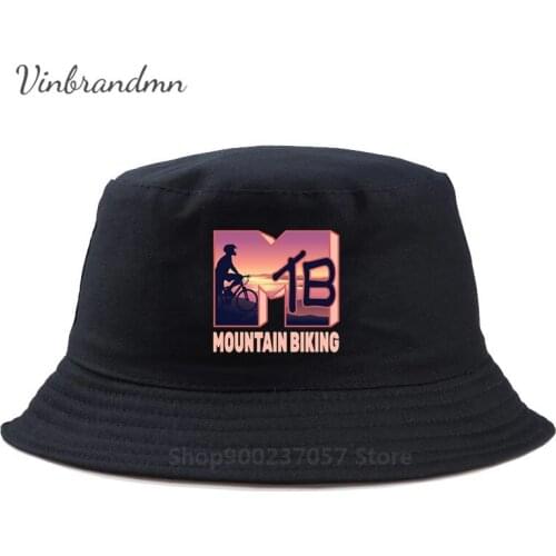 Sport Fun Tee Shirt MTB Cycle Logo Funny Mountain Biker Biking Cotton Fisherman Hat Popular Teenage Bike Bucket Cap