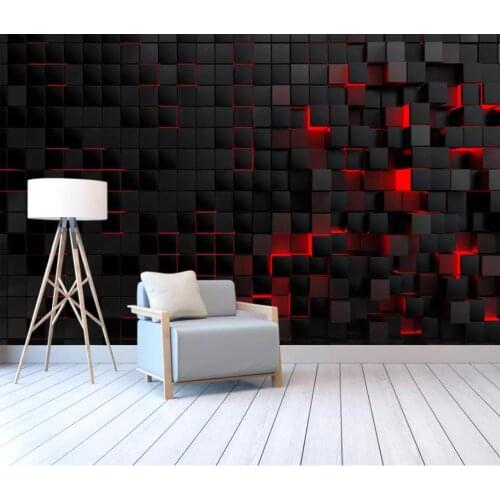 Three-dimensional square 3d background wall mural 3d wallpaper 3d wall papers for tv backdrop