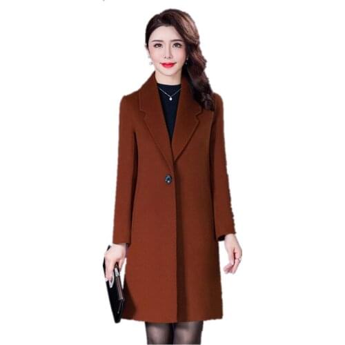 Trending Products Woolen coat large size Youth clothing for women Elegant women blazer Autumn long jacket free shipping 1490