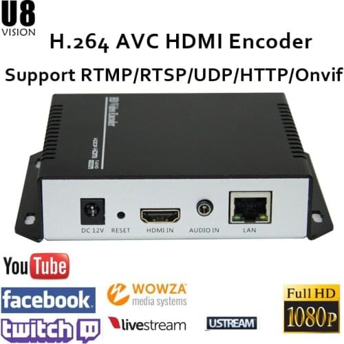 U8Vision H.264 HD Video Encoder support RTSP/RTMP/UDP/RTP/HTTP for live streaming Broadcast,HDMI-compatible