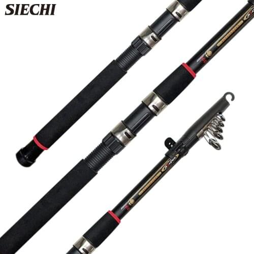 Carbon Fiber Sea Fishing Rod Ocean Boat Telescopic Fishing Rods1.8m-3.6m Long Handel Distance Throwing Rod Travel Pole