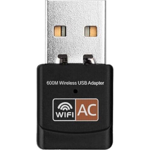 USB WiFi Adapter 600Mbps Dual Band Wireless Network Adapter Dongle 2.4GHz / 5.0GHz Ethernet 802.11AC for Laptop Desktop
