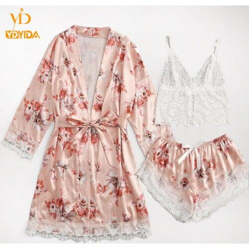 Женские шелковые пижамы YDYIDA China At AliExpress