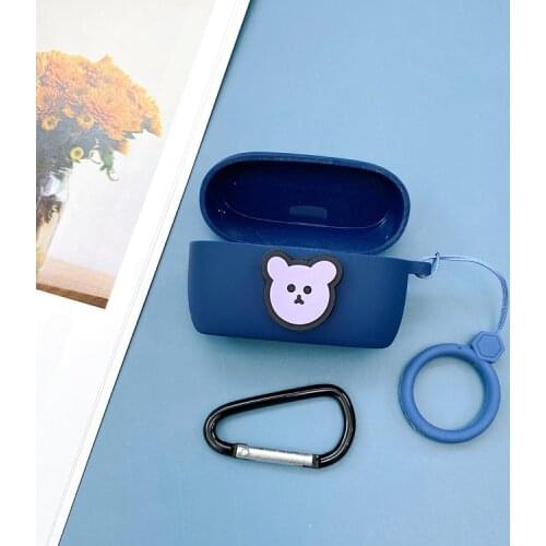 Cartoon Headphone Case With Hook for Jabra Elite 75T / Elite 75T Case Wireless Bluetooth Earphone Case Charging Box Headset Bag