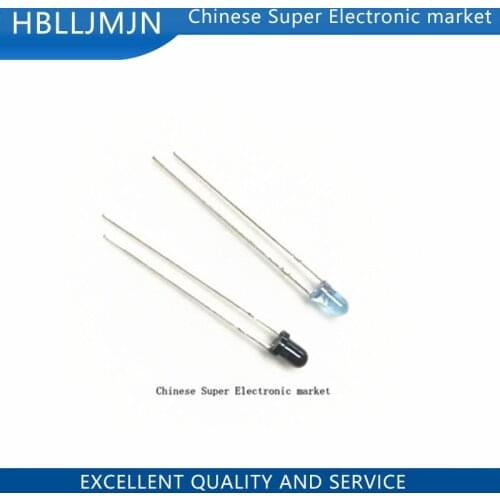 10pair PT204-6B IR204-A Everlight Infrared Phototransistor and Everlight Infrared LED Lamp