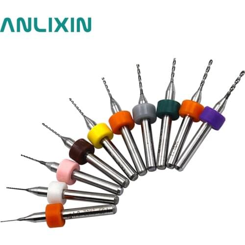 10pcs/set 0.1mm To 1.2mm PCB Mini Drill Bit Tungsten Steel Carbide For Print Circuit Board Cnc Drill Bits Machine